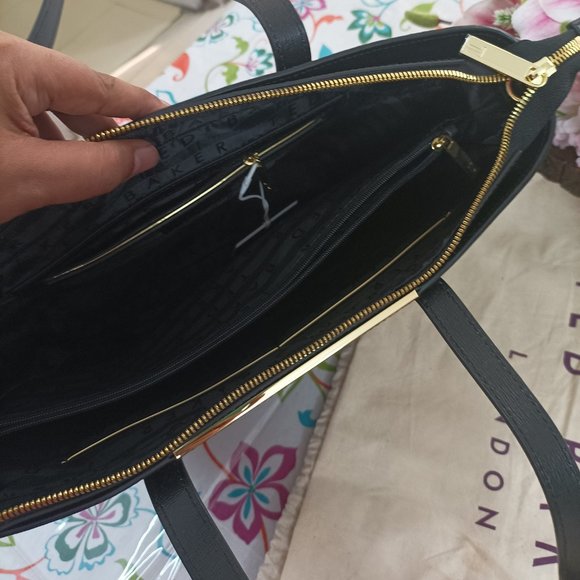 Authentic Ted Baker Medium Tote Bag Black - Picture 12 of 16